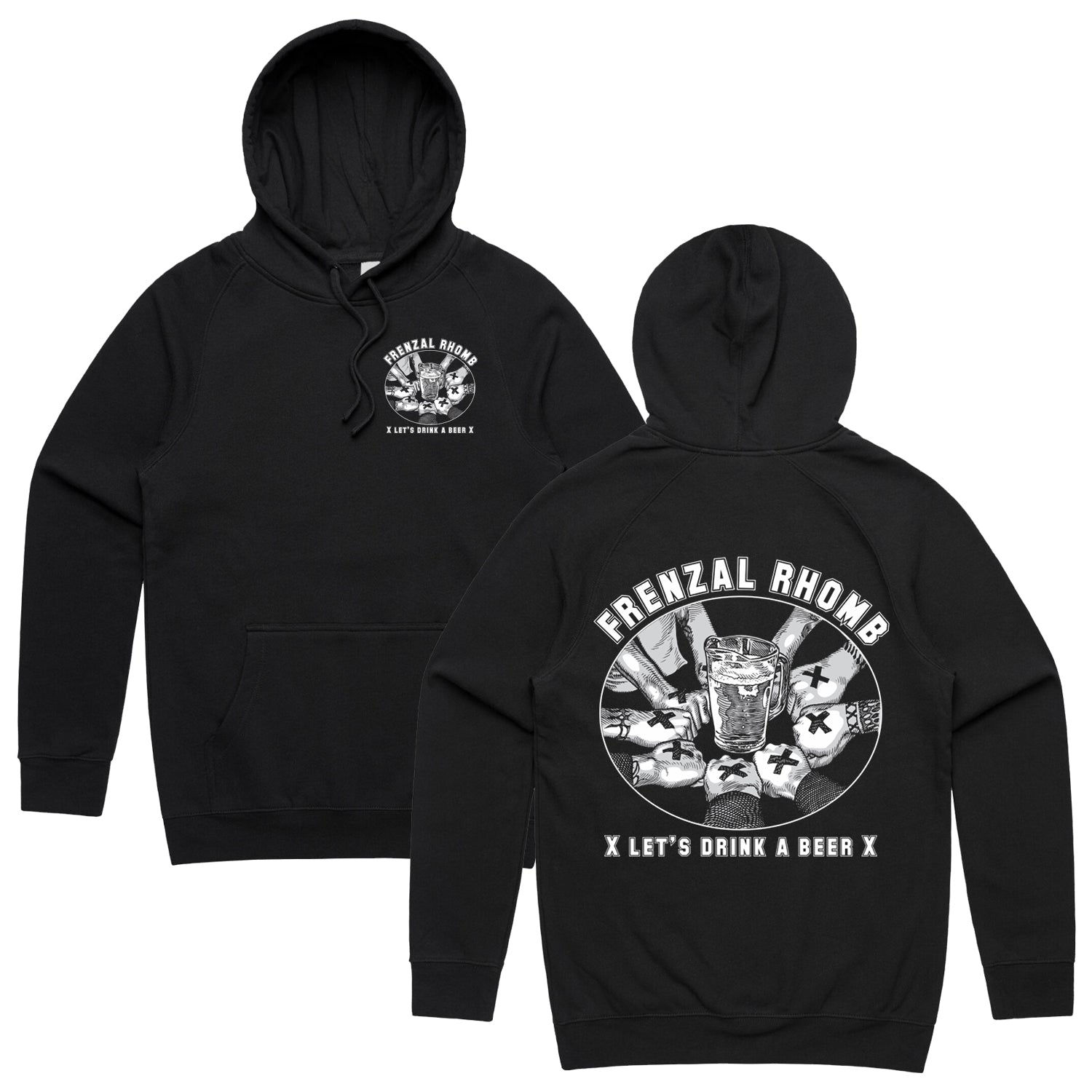 Let's Drink A Beer Pullover Hoodie (Black) T-Shirts, Sweatshirt | CoreVibeTees.com