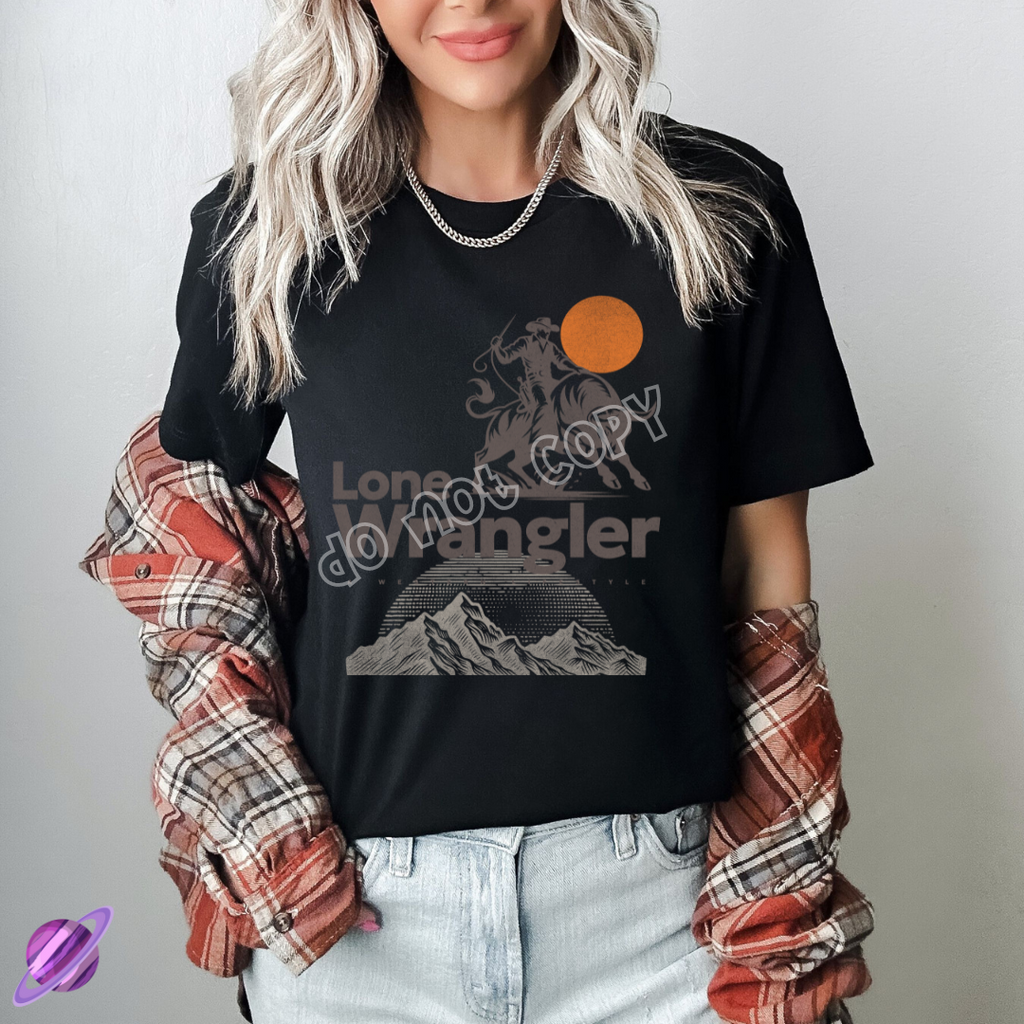 LONE WRANGLER TEE Hoodie, Sweatshirt | CoreVibeTees.com (Image 1)