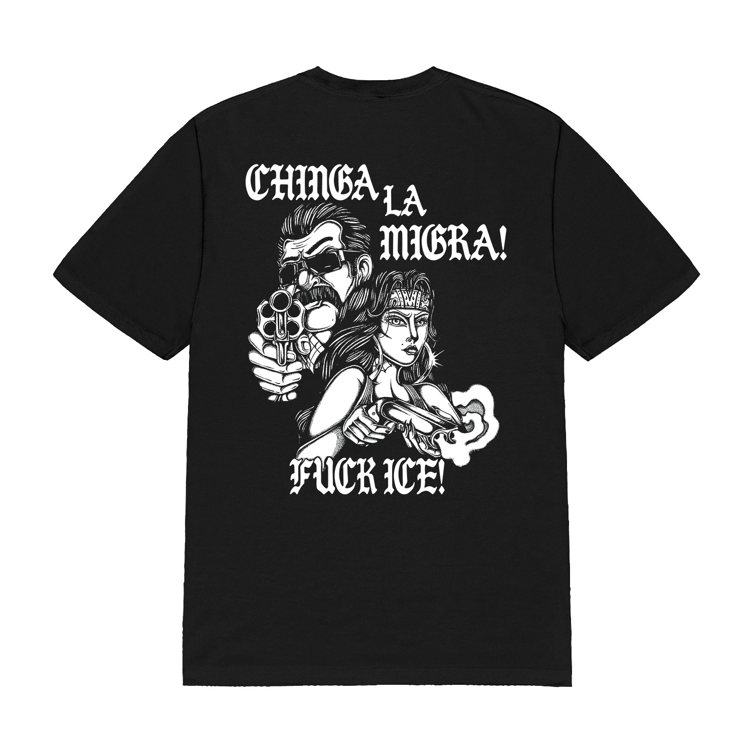 LIE - Chinga La Migra Tee (Black) Hoodie, Sweatshirt | CoreVibeTees.com (Image 1)