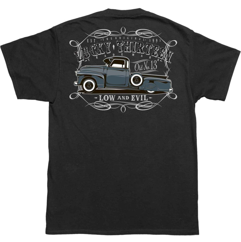 Lucky 13 Low and Evil T-Shirt Hoodie, Sweatshirt | CoreVibeTees.com (Image 1)
