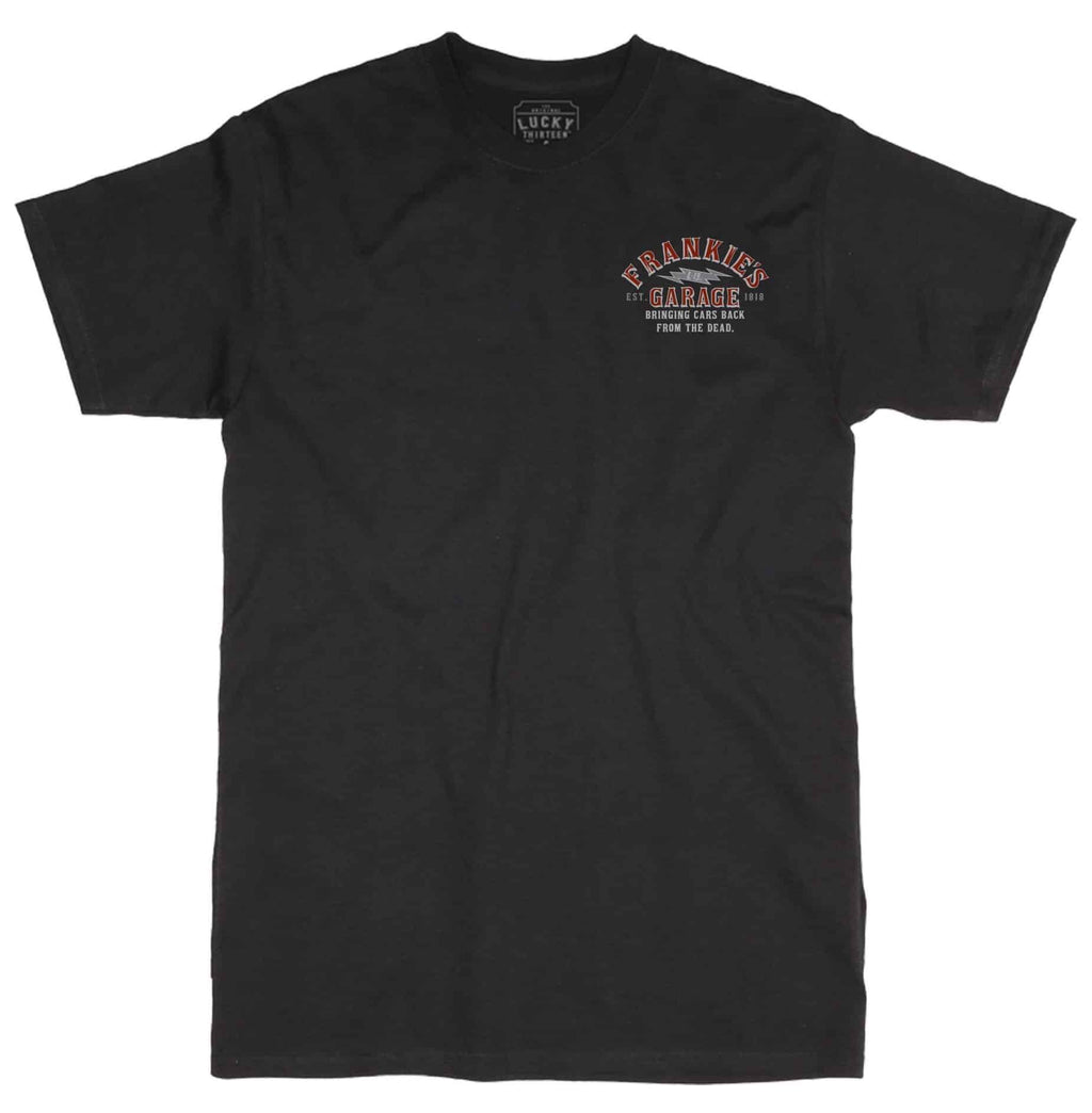 Lucky 13 Frankie's Garage T-Shirt Hoodie, Sweatshirt | CoreVibeTees.com (Image 2)