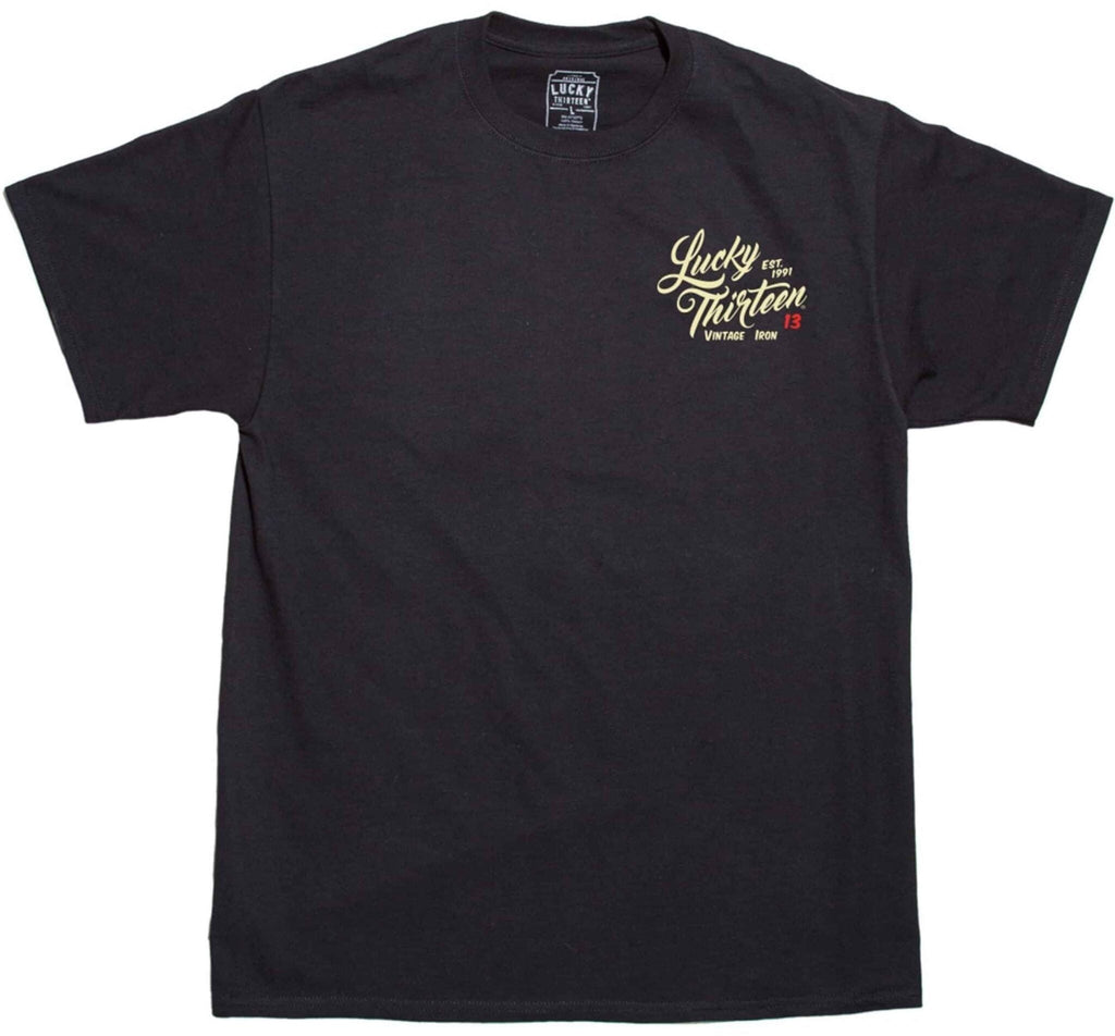 Lucky 13 Vintage Iron Motorcycle T-Shirt Hoodie, Sweatshirt | CoreVibeTees.com (Image 2)