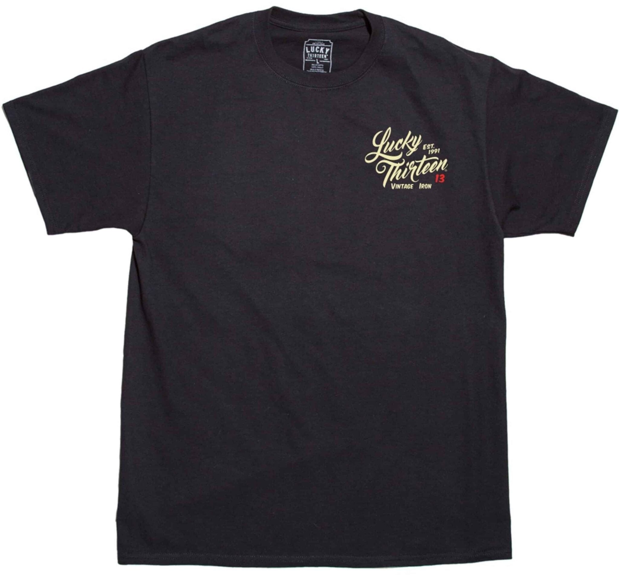 Lucky 13 Vintage Iron Motorcycle T-Shirt Hoodie, Sweatshirt | CoreVibeTees.com (Image 2)