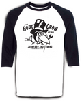 HOBO CROW Raglan Tee - WHITE/BLACK Hoodie, Sweatshirt | CoreVibeTees.com (Image 1)