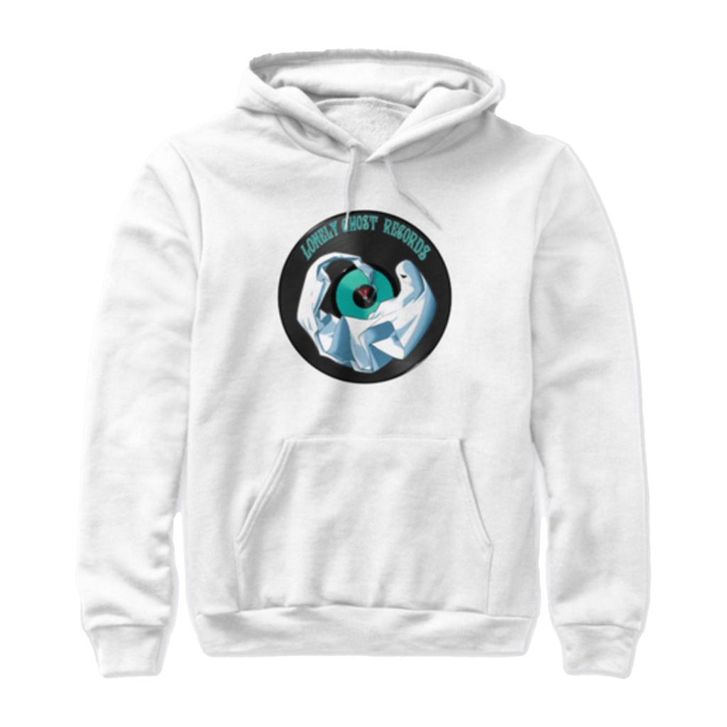 Lonely Ghost Records - "Anime Ghost Records" Hoodie - White T-Shirts, Sweatshirt | CoreVibeTees.com