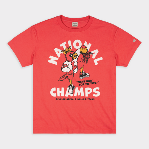 1986 Louisville Cardinals National Champs Vintage Heavyweight Tee Style001 Hoodie, Sweatshirt | CoreVibeTees.com (Image 1)