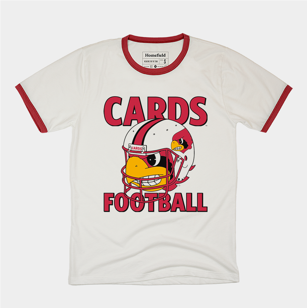Louisville Cards Football Ringer Tee Style001 Hoodie, Sweatshirt | CoreVibeTees.com (Image 1)