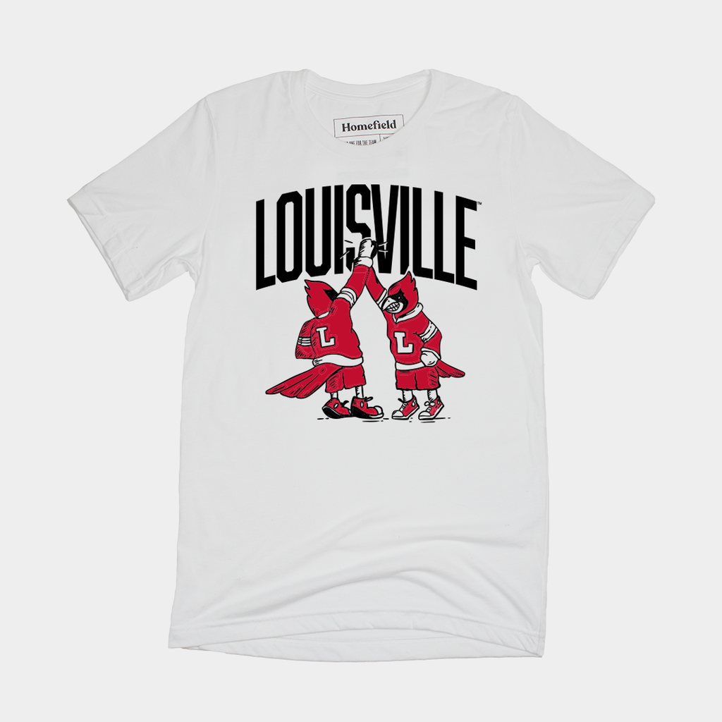 Louisville Cardinals High-Five Tee Style001 Hoodie, Sweatshirt | CoreVibeTees.com (Image 1)