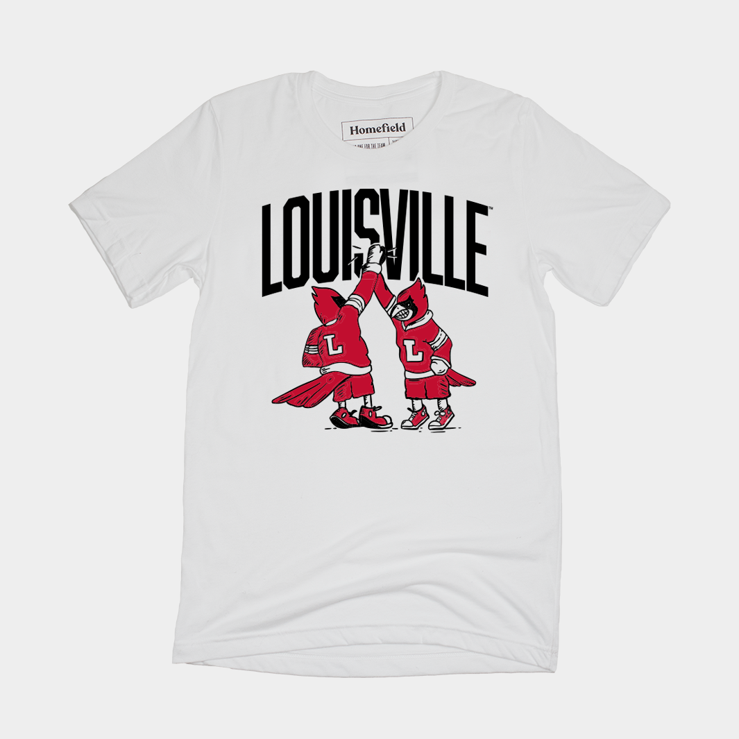 Louisville Cardinals High-Five Tee Style001 Hoodie, Sweatshirt | CoreVibeTees.com (Image 1)
