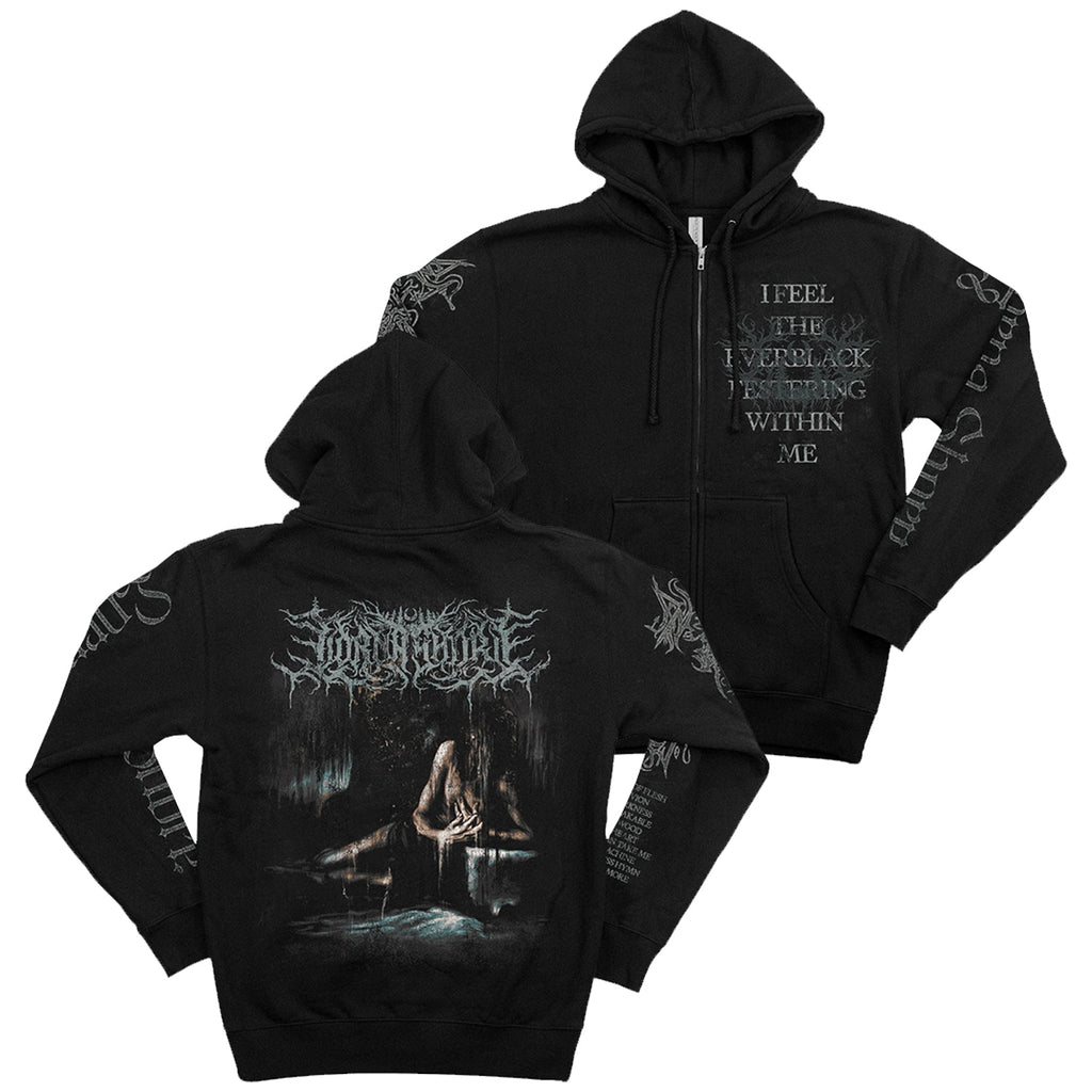 I Feel The Everblack Festering Within Me Cover Zip Up Hoodie (Black) T-Shirts, Sweatshirt | CoreVibeTees.com