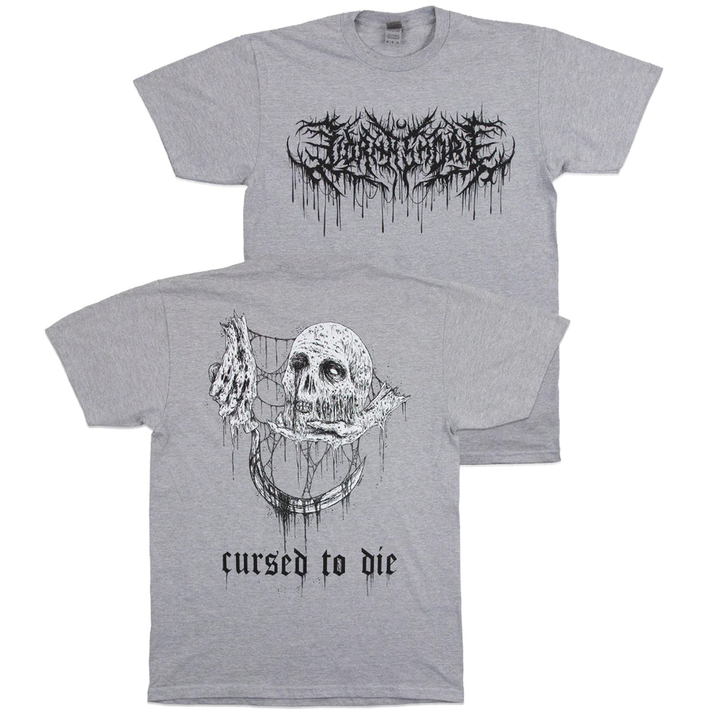 Cursed To Die T-Shirt (Grey Marle) Hoodie, Sweatshirt | CoreVibeTees.com (Image 1)