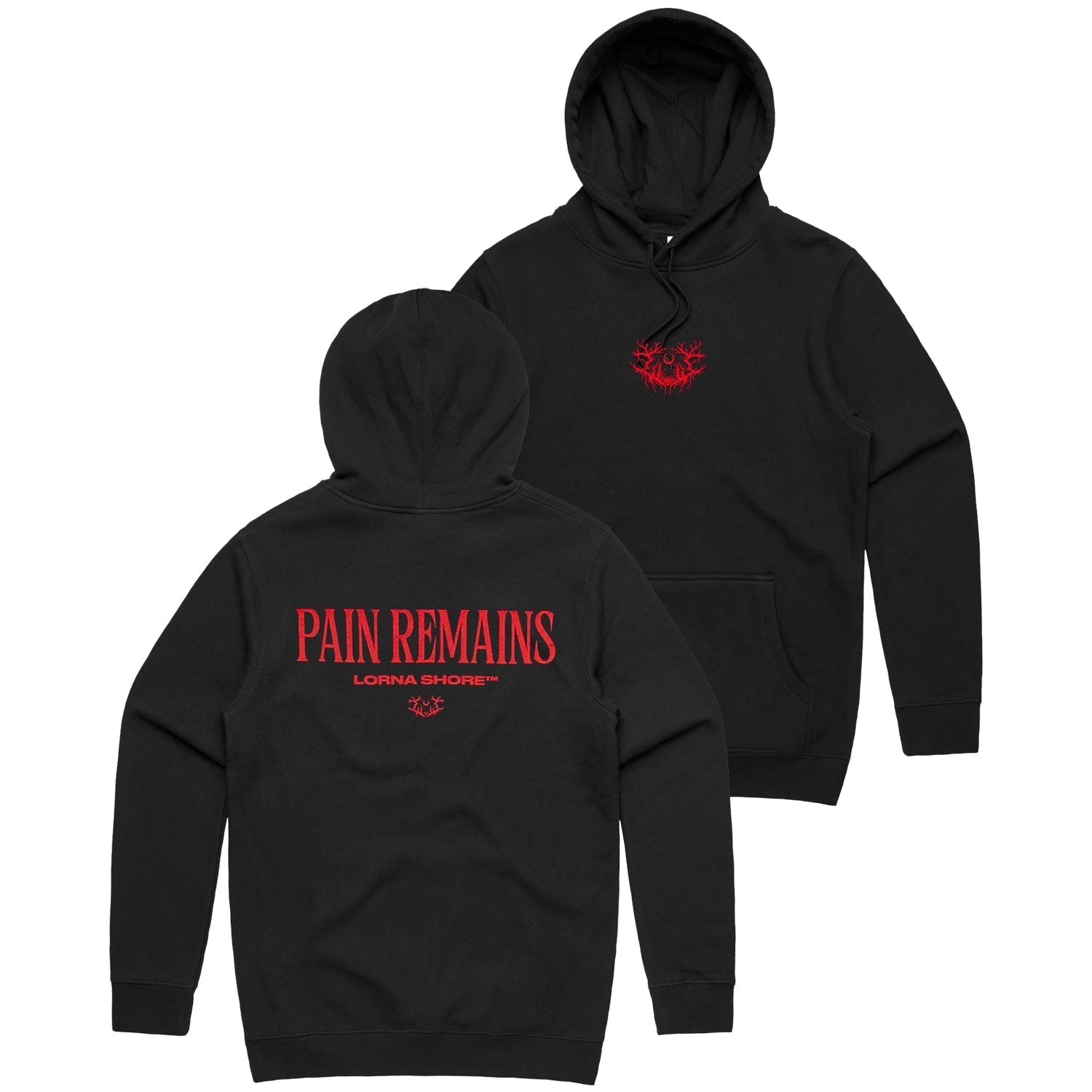 Embroidered Puff Hoodie (Black) T-Shirts, Sweatshirt | CoreVibeTees.com (Image 1)