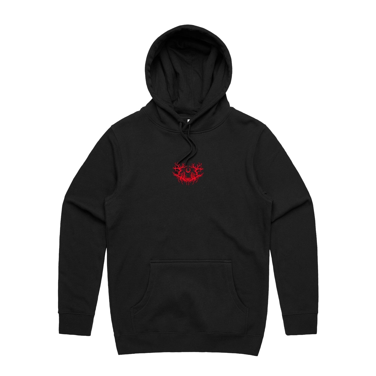 Embroidered Puff Hoodie (Black) T-Shirts, Sweatshirt | CoreVibeTees.com (Image 2)