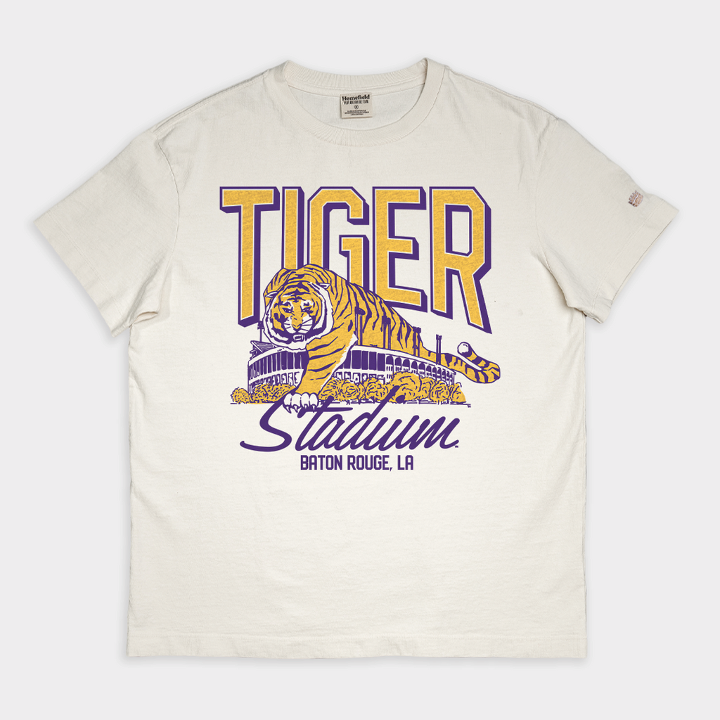 LSU Football Tiger Stadium Vintage Heavyweight Tee Style001 Hoodie, Sweatshirt | CoreVibeTees.com (Image 1)