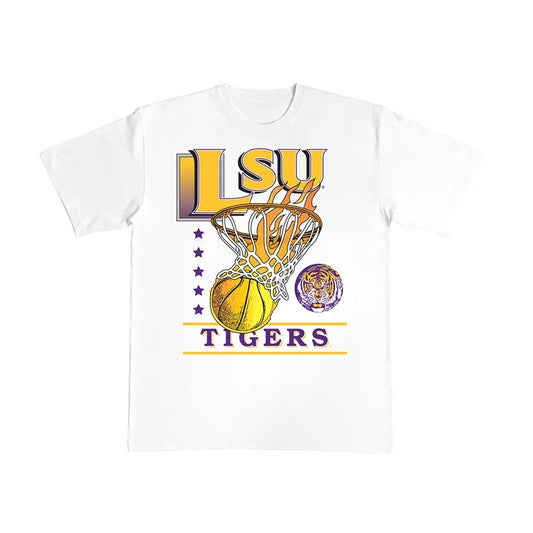 LSU Hoops Vault Heavy Tee, NCAA Shirt, Vintage Football Shirt, Sport Tee, Graphic Shirt For Men, For Women Top Menswear