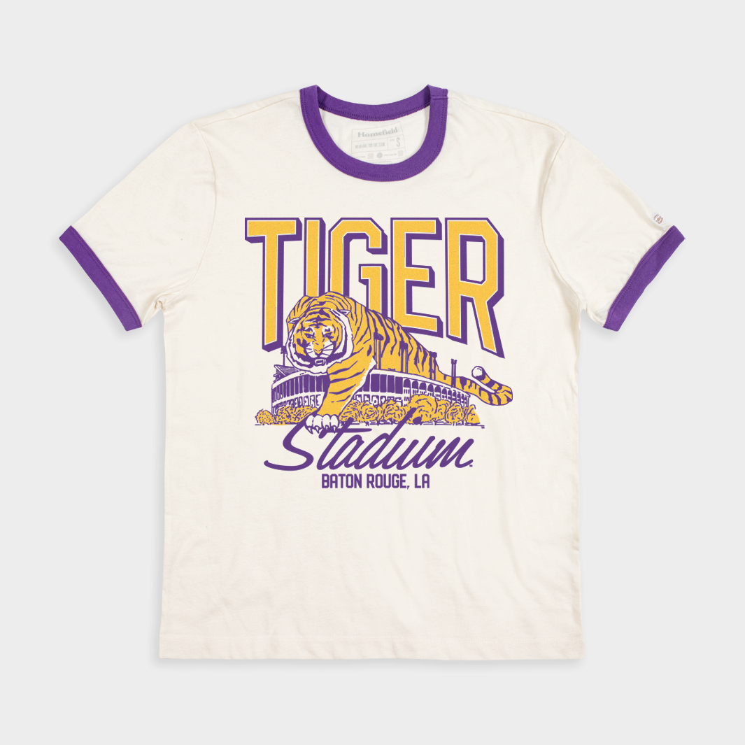 LSU Football Tiger Stadium Ringer Tee Style001 Hoodie, Sweatshirt | CoreVibeTees.com (Image 1)