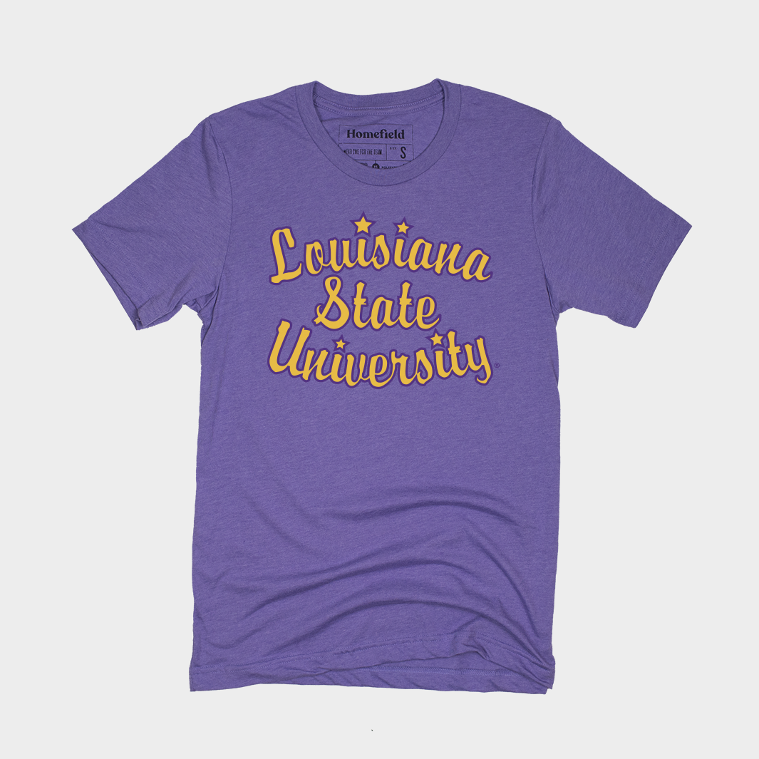 Retro Louisiana State University Script Tee Style001 Hoodie, Sweatshirt | CoreVibeTees.com