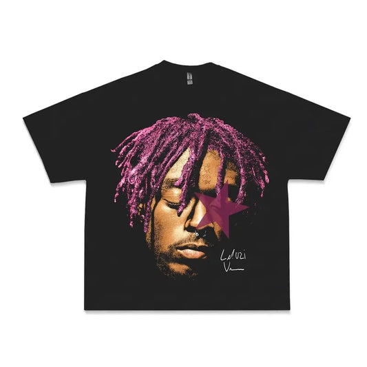LUV Uzi Purple Star Graphic Tee Shirt, Rap Streetwear Gifts
