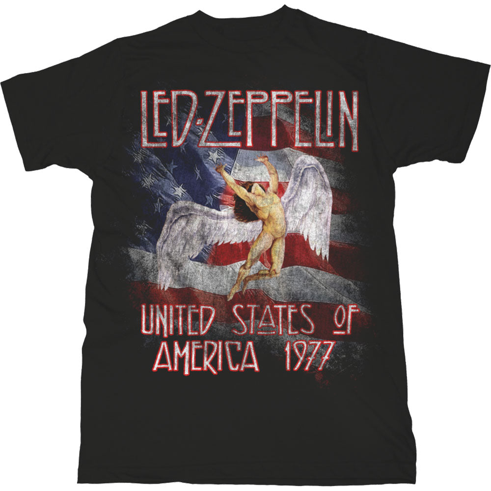 Led Zeppelin T-shirt -  Stars n' Stripes USA '77. Hoodie, Sweatshirt | CoreVibeTees.com (Image 1)