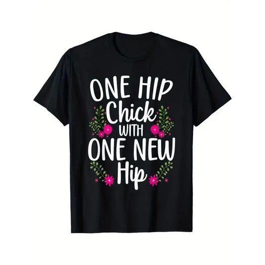 Ladies Girl Bionic Hip Replacement Surgery Fun T-Shirt Made in USA
