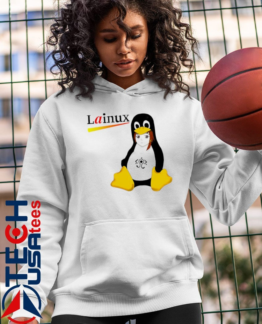 Lain-ux Linux Penguin Tux shirt