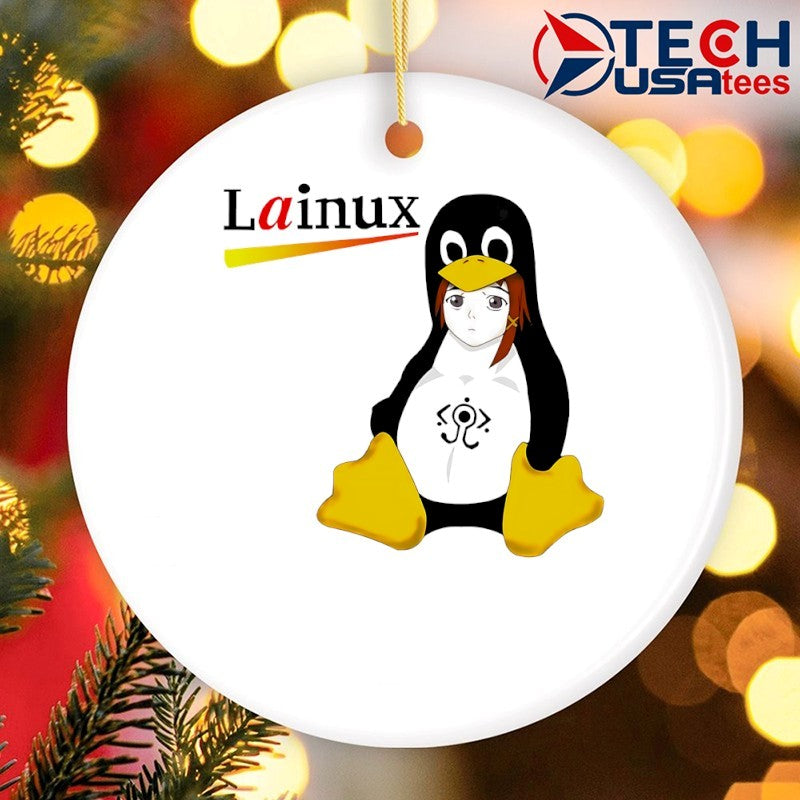 Lain-ux Linux Penguin Tux shirt
