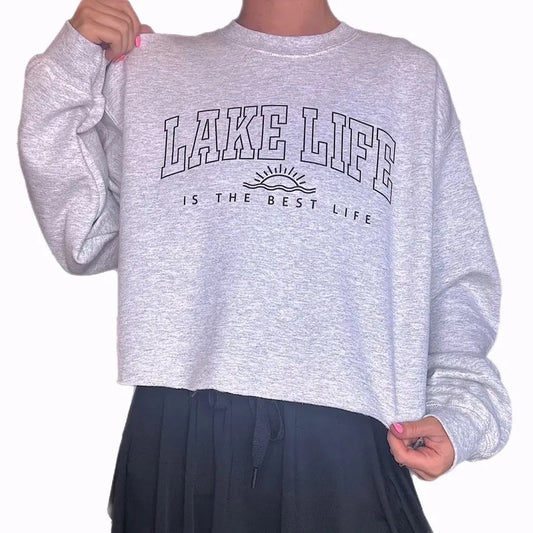 Lake Life Cropped Sweatshirt