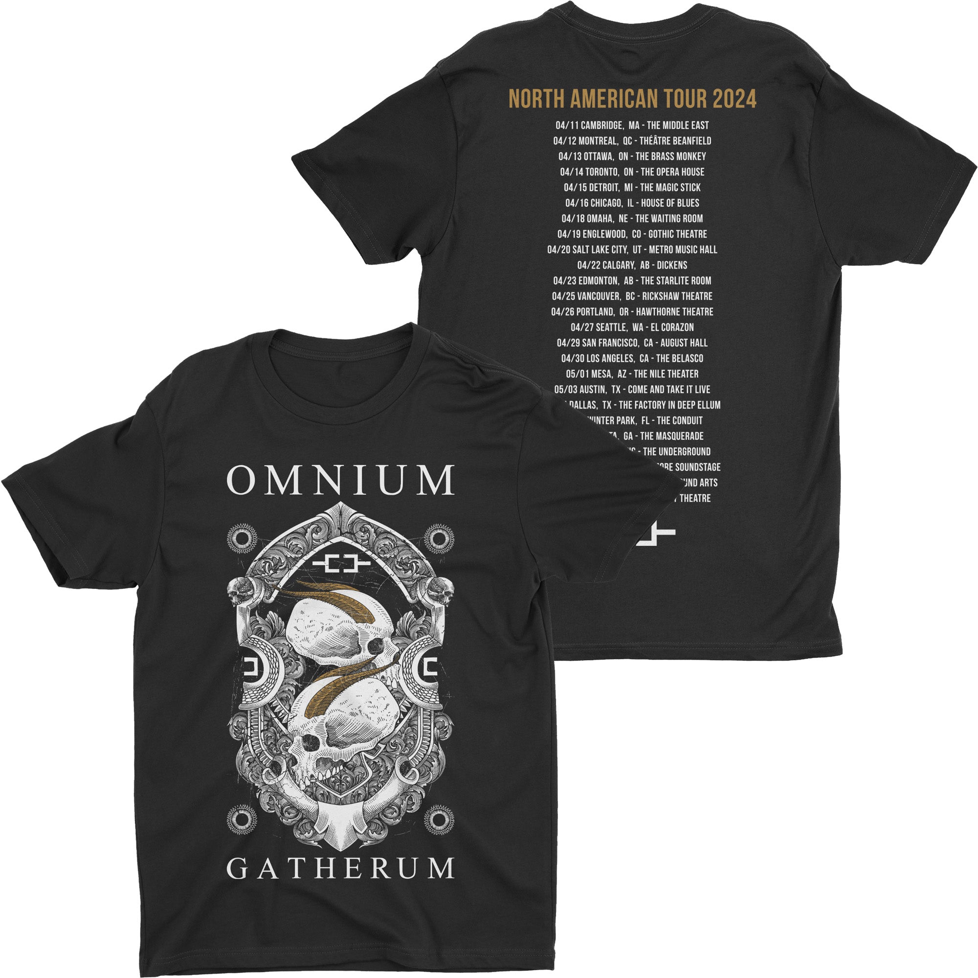 Omnium Gatherum - Lament The Dead 2024 Tour t-shirt Hoodie, Sweatshirt | CoreVibeTees.com (Image 1)