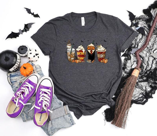 Latte Coffee Halloween Witch School T-Shirt, Witch School Sweatshirt, Boba Shirt, Latte Women's Shirt, Coffee Shirt, Witch Shirt, Halloween Gift