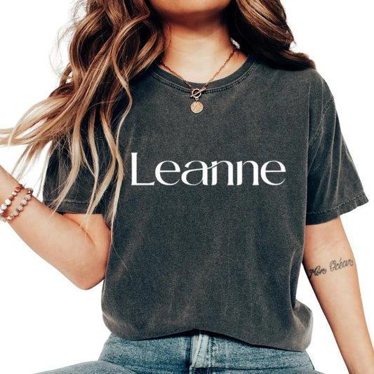 Leanne Name T-Shirt - Comfort Colors, Minimalist Graphic Tee for Women, Unisex Cotton Top, Casual Streetwear, Gift for Her, Trendy Name Shirt