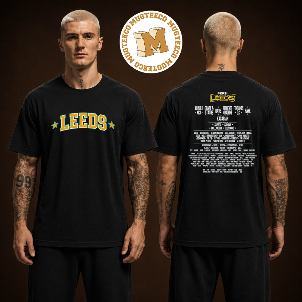 Leeds Festival 2026 Exclusive Tee Two Sided Unisex Black T Shirt