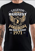 Legend Are Born August 1971 T-Shirt Hoodie, Sweatshirt | CoreVibeTees.com
