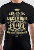 Legends Are Born In December T-Shirt Hoodie, Sweatshirt | CoreVibeTees.com