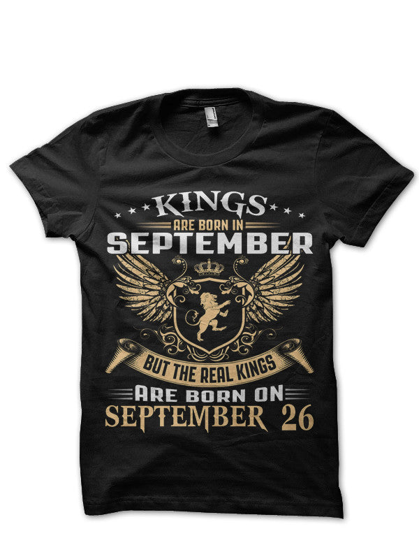 Legends Are Born In September 26 Black T-Shirt Hoodie, Sweatshirt | CoreVibeTees.com