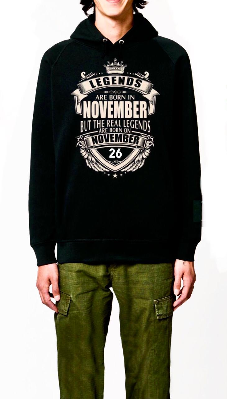 Legends Are Born On November 26 Hoodie T-Shirts, Sweatshirt | CoreVibeTees.com