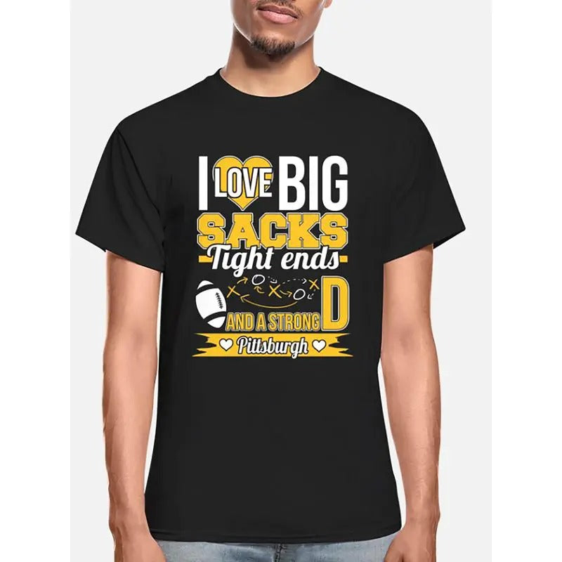 Letter printing, cotton T-shirt, niche design printing, high-quality breathable material, casual and versatile, soft and skin friendly, free movement Made in USA