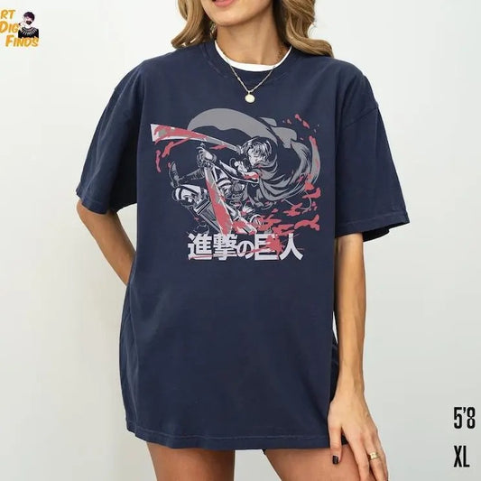 Levi Ackerman AOT Shirt,Graphic Anime Tee,,Titans Anime T-shirt,Oversized Unisex Tee,100% Cotton,Gift for Him,Anime Gift,Anime Lovers Shirt Sweatshirt, Hoodie, Comfort Colors