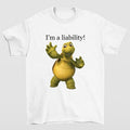 Liability Turtle Meme T-Shirt Featuring Quirky Humor and Bold Graphic Design for Everyday Wear Hoodie, Sweatshirt