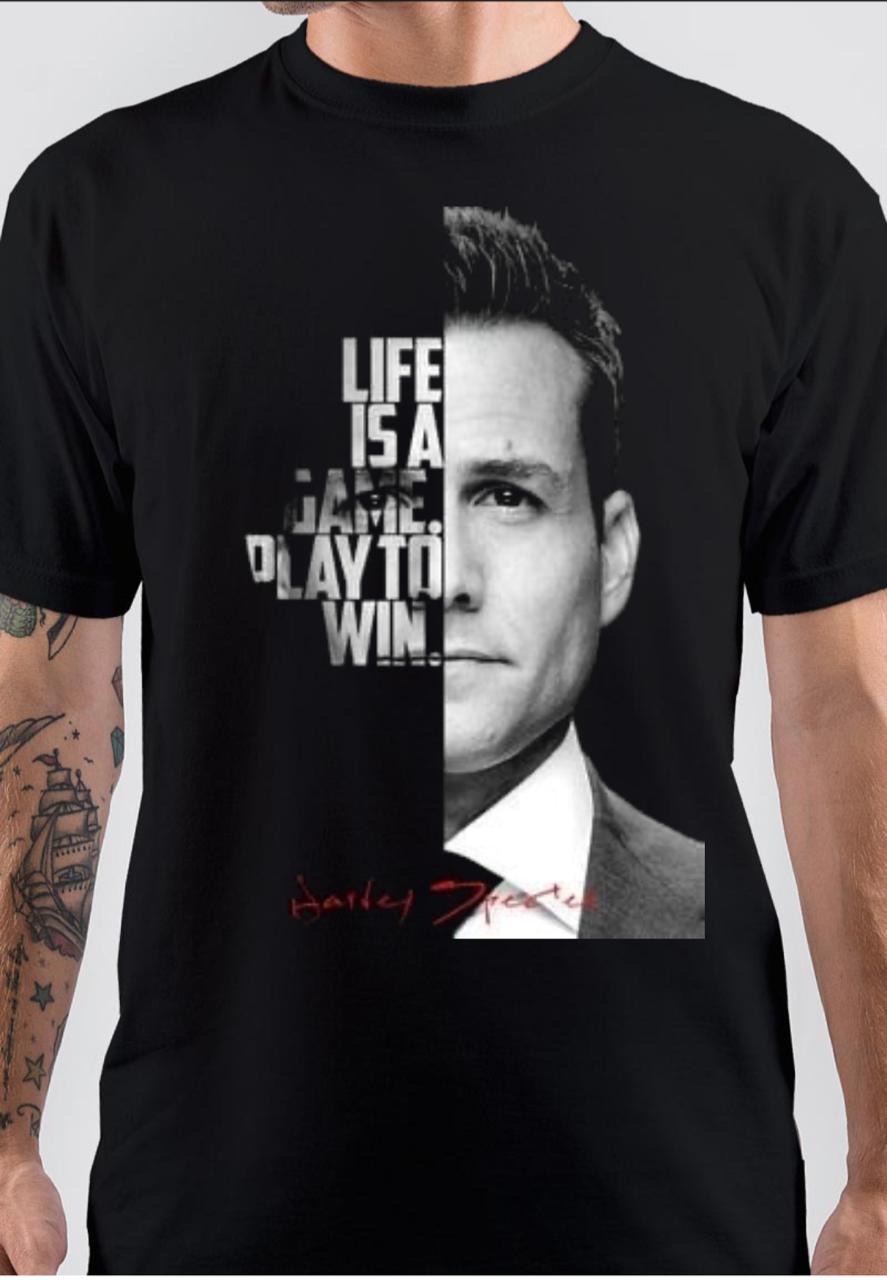 Life Is A Game Play To Win Harvey Specter Black T-Shirt Hoodie, Sweatshirt | CoreVibeTees.com