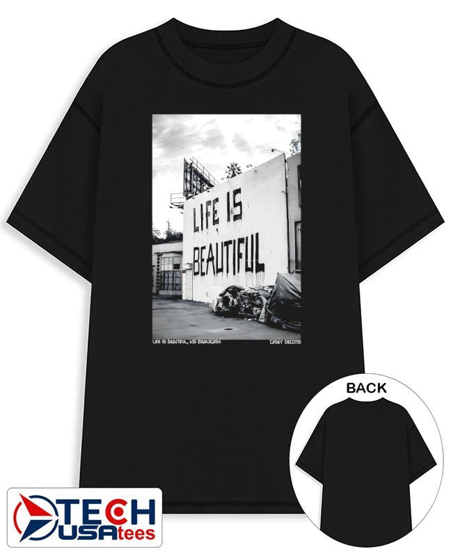 Life is beautiful Mr Brainwash Casey Decotis shirt