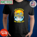 Life is better in the steel city skeleton retro shirt