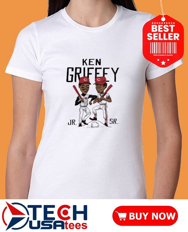 Like father like son Ken Griffey Father and Son Cincinnati Reds caricature shirt