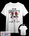 Like father like son Ken Griffey Father and Son Cincinnati Reds caricature shirt