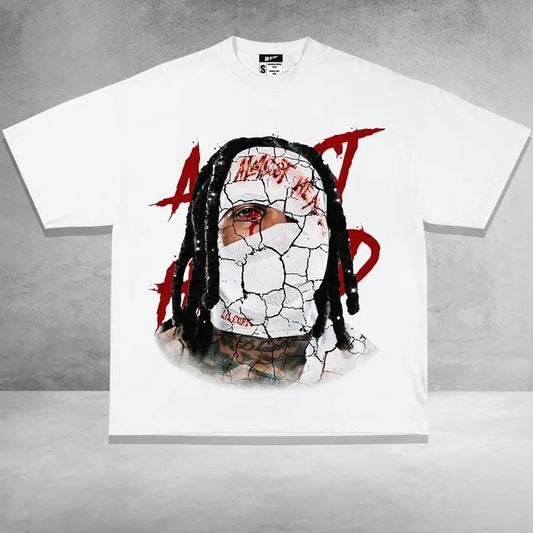 Lil Durk T-Shirt Halloween Big face Graphic tee