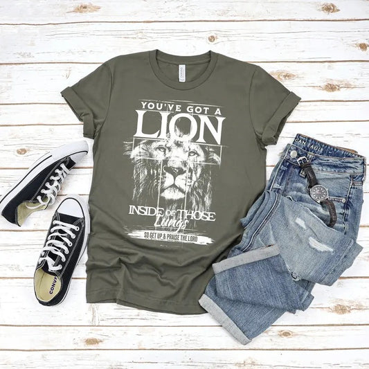 Lion Jesus Praise Lord Shirt, Worship shirt, Praise shirt, Christian Religious Shirts Cotton Menswear