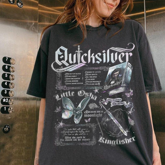 Little Osha Butterfly Shirt,Saeris Fane Shirt,Quicksilver Shirt,Kingfisher Shirt,Kingfisher Book,Little Osha Shirt,Quicksilver Fan Tshirt Shortsleeve Casual Cotton
