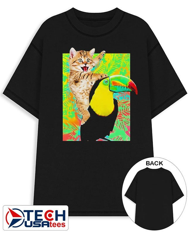 Liv and Maddie Joey Rooney Cat Toucan Ride shirt