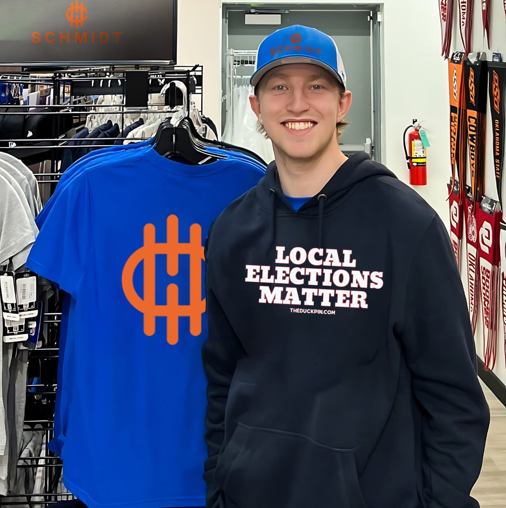 Local elections matter simple plain text shirt