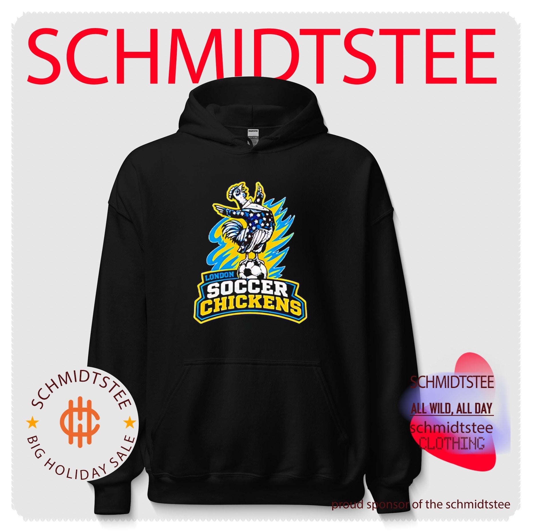 London Soccer Chickens graphic shirt