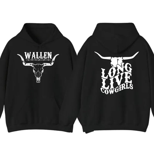 Long Live CowGirls Hoodie Sweatshirt And T-Shirt , Wallen T-Shirt Sweatshirt and Hoodie, Music Inspired Menswear, Country Posty T-shirt